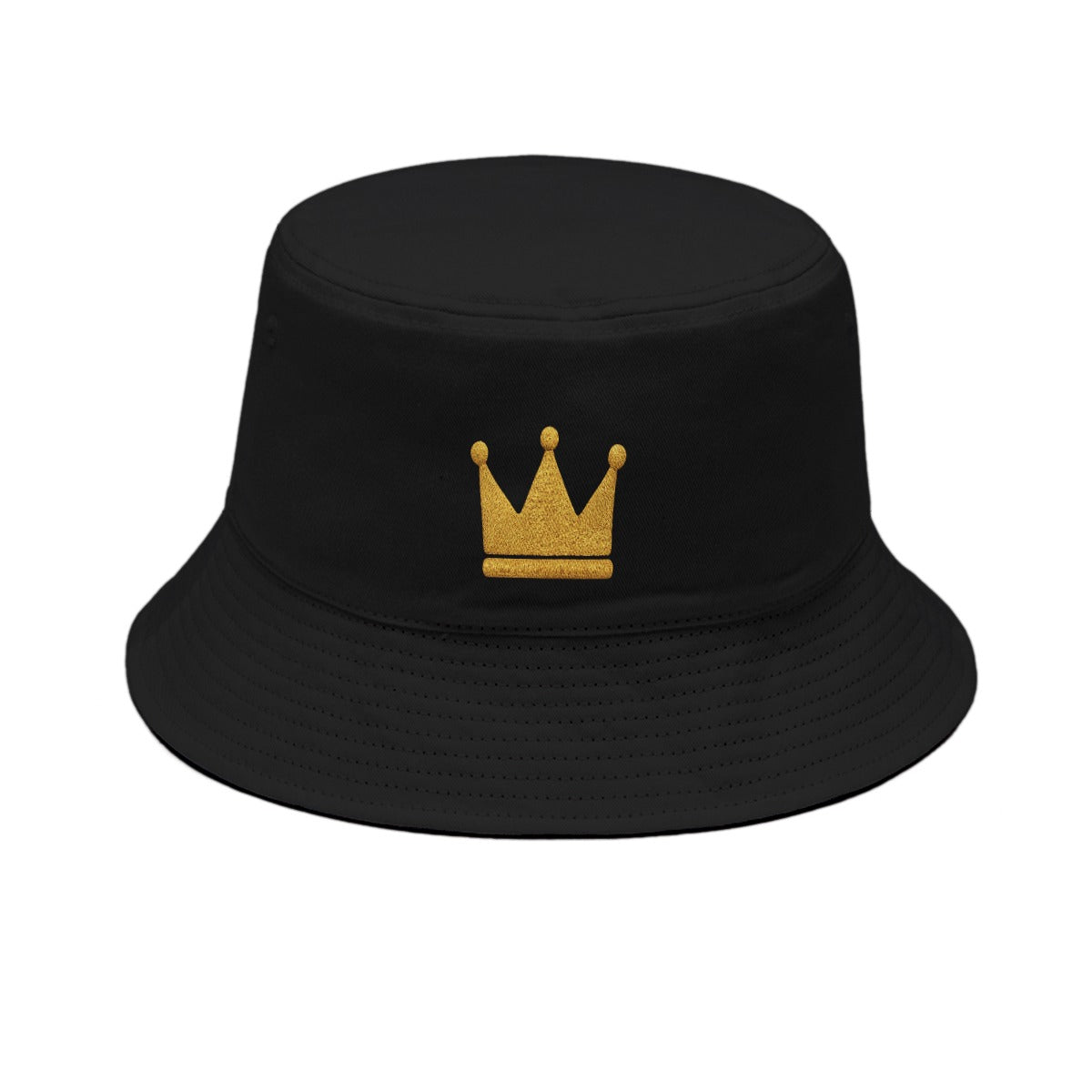Crown BLK GLD Bucket Hat