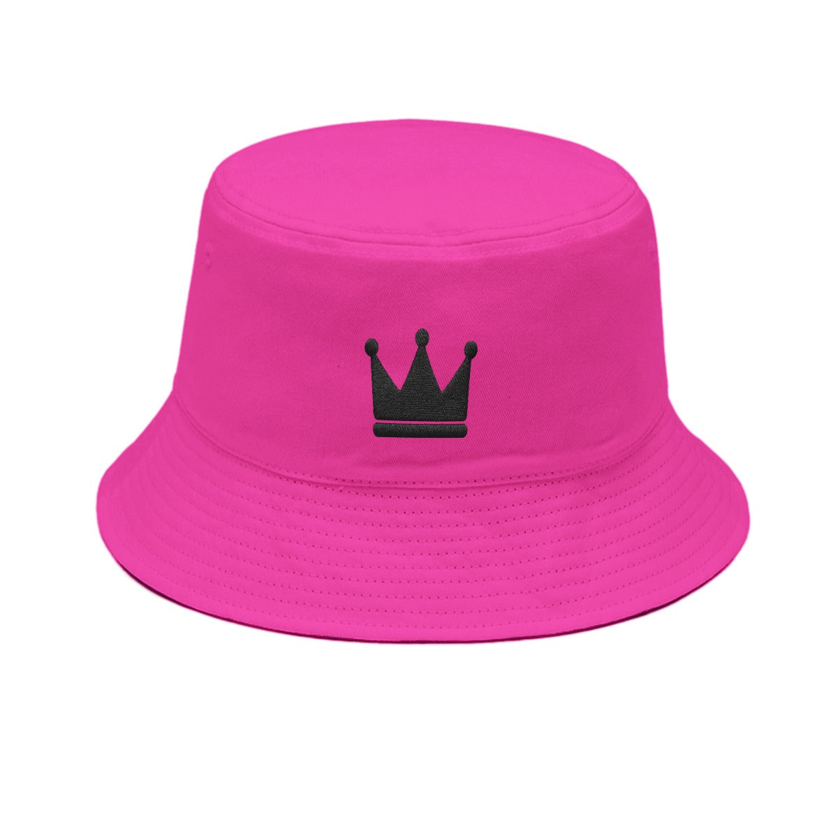 Crown Yourself Pink and Black Bucket Hat