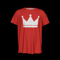 Crown red & white Men's Round Neck Short Sleeve T-Shirt