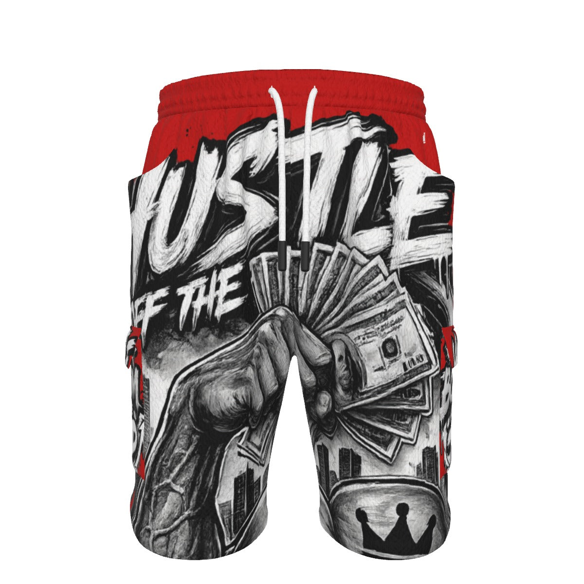 Red Pressure — Hustle Off the Muscle Men's Cargo Shorts