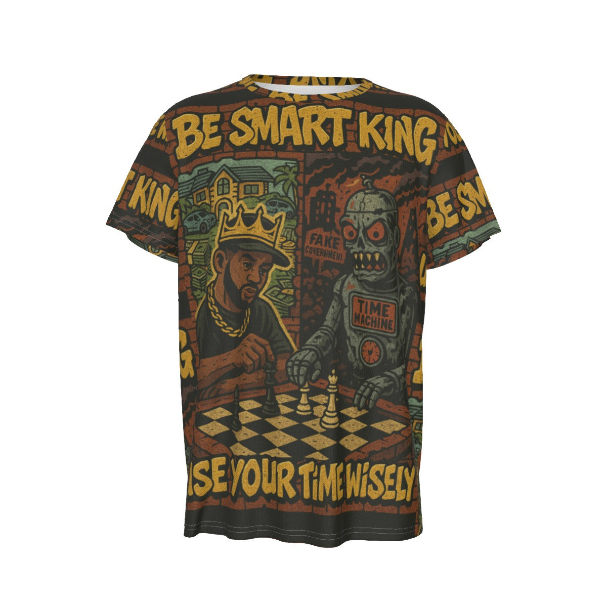 Be Smart King Men's Round Neck Short Sleeve T-Shirt