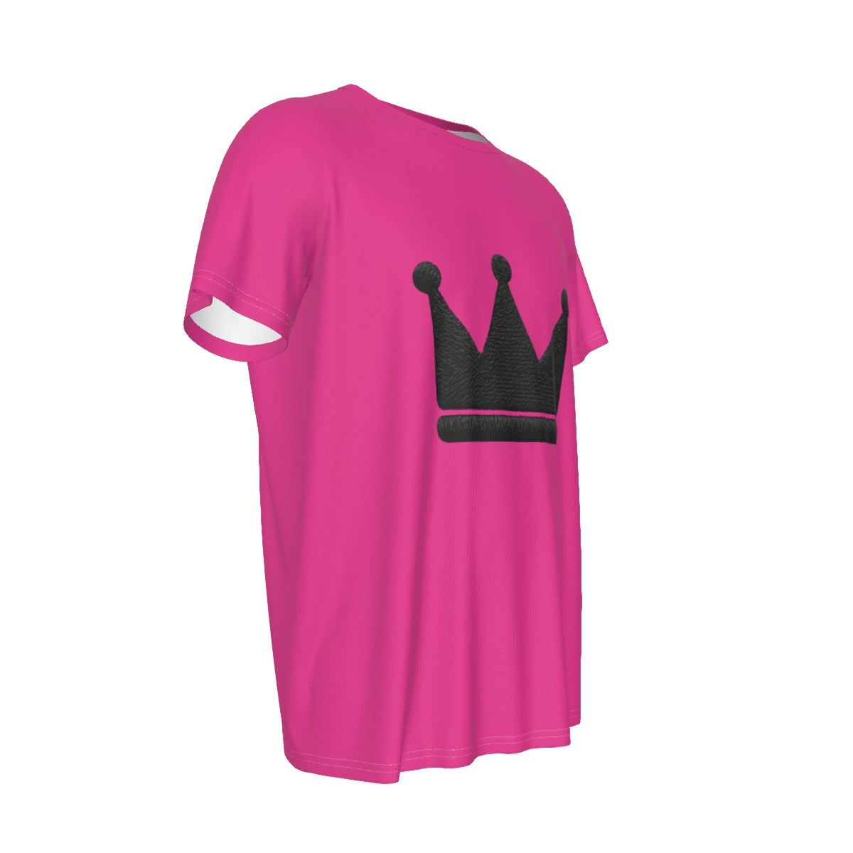 Crown Yourself Pink and Black Men's Round Neck Short Sleeve T-Shirt