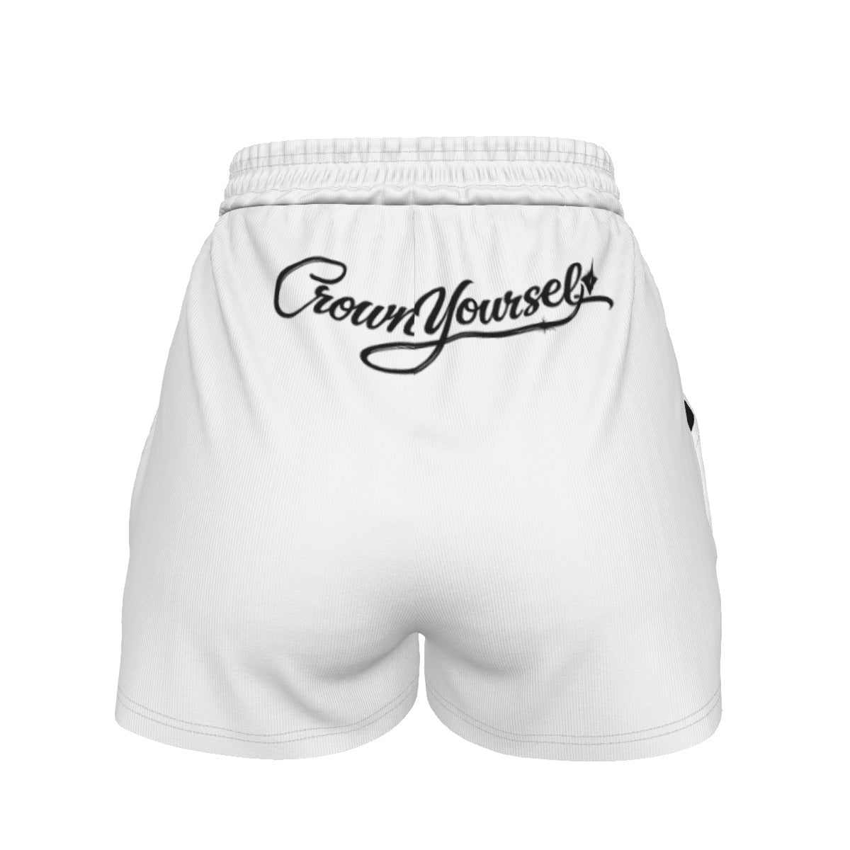 UPSTYLE Crown Luxe Shorts – White/Black