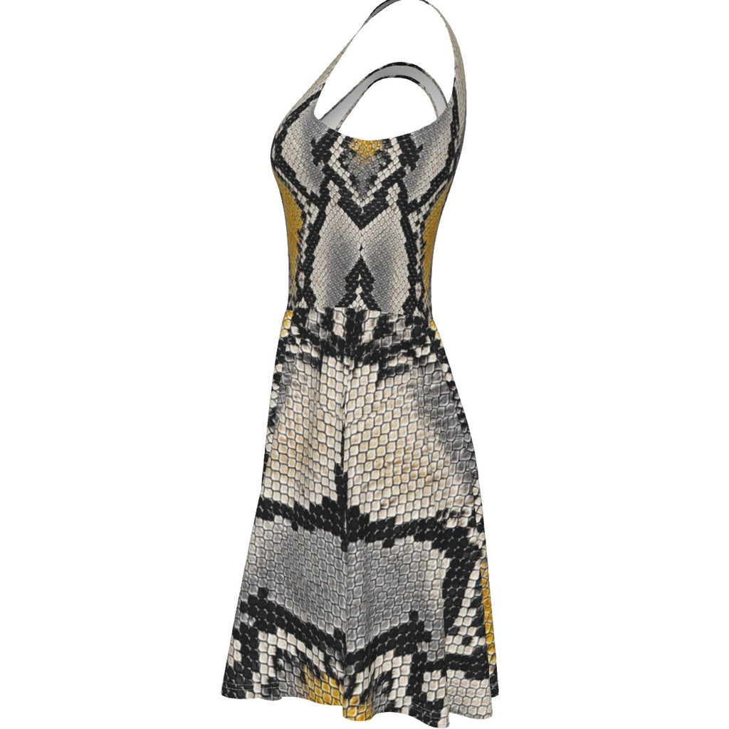 Silver Python Women's Tank Vest Dress