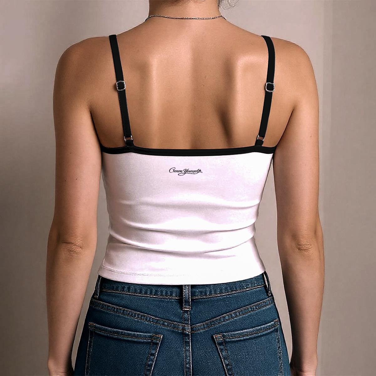 UPSTYLE Crown Cami Top – White/Black