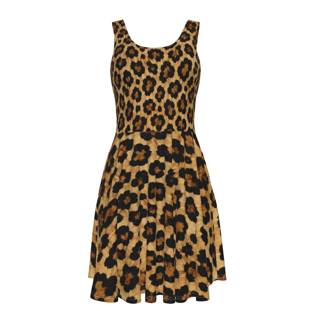 Golden Leopard Women's Tank Vest Dress