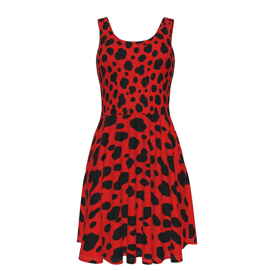 Crimson Dalmatian Women's Tank Vest Dress