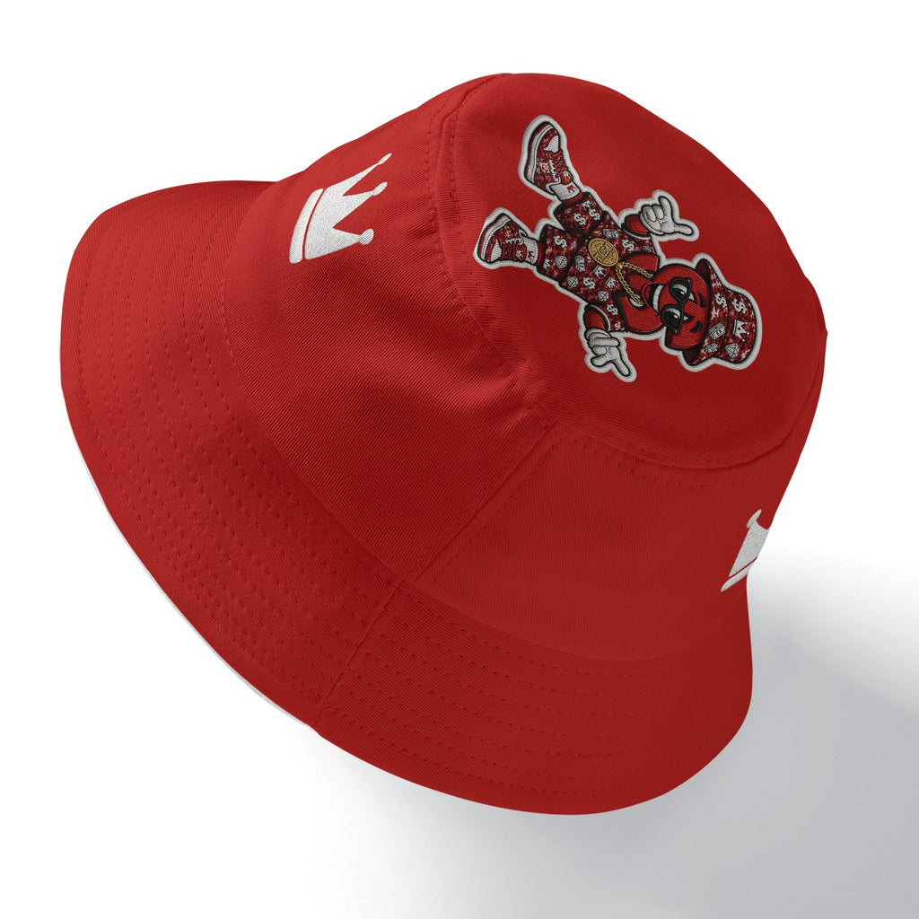 “Camo/Red Alert Money Moves”Double-Side Printing Bucket Hat