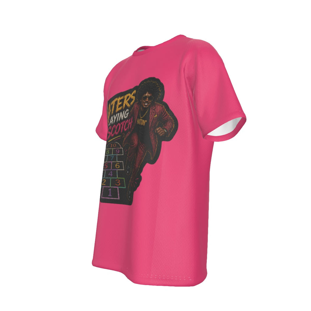 Haters Playing Hopscotch Tee – Pink