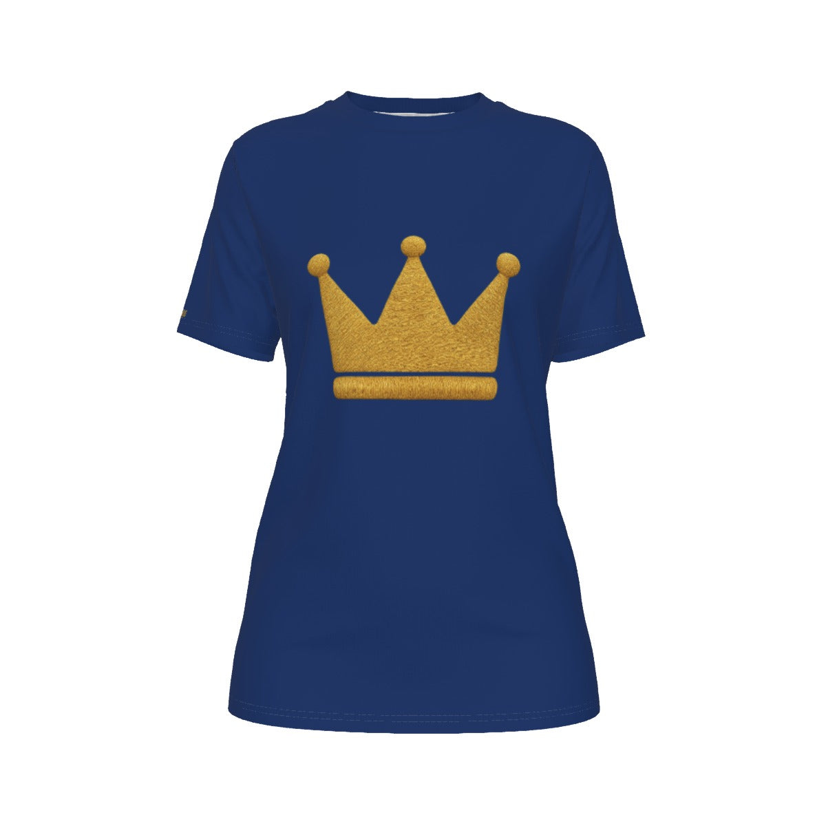 Crown Blue and Gold Women's O-Neck T-Shirt|180 GSM Jersey