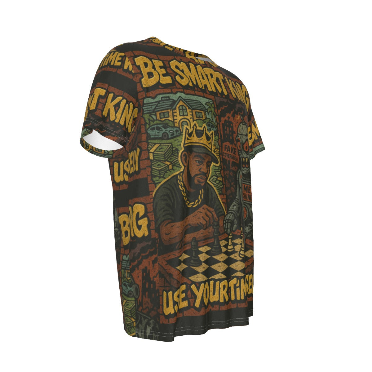 Be Smart King Men's Round Neck Short Sleeve T-Shirt