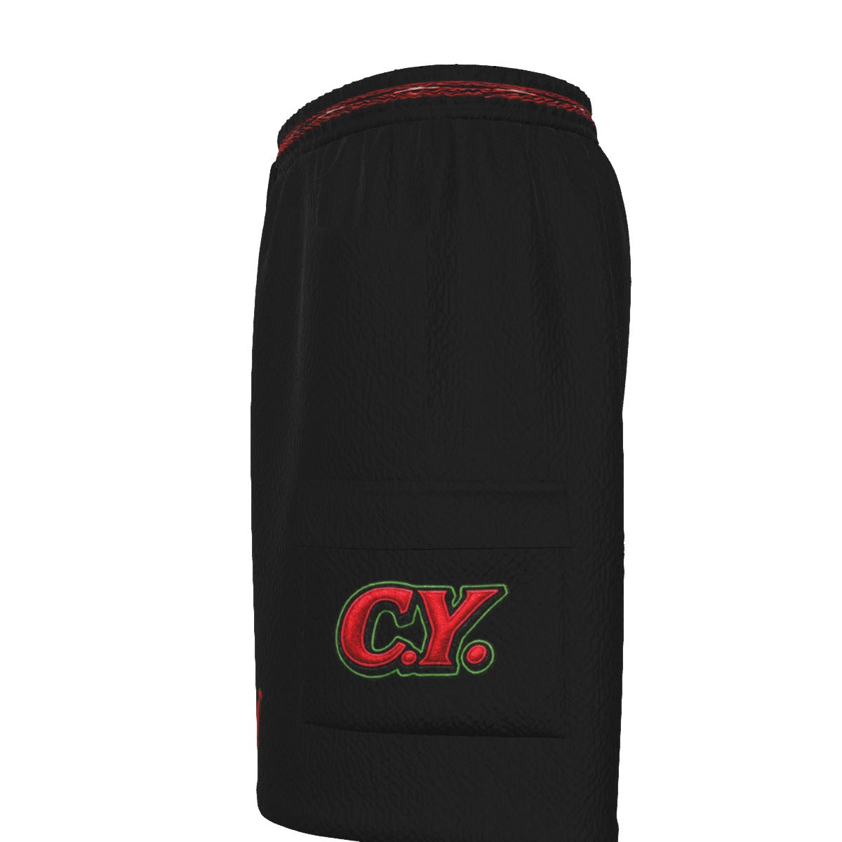 C.Y. Emerald Reign Men's Cargo Shorts Black/Red/Green