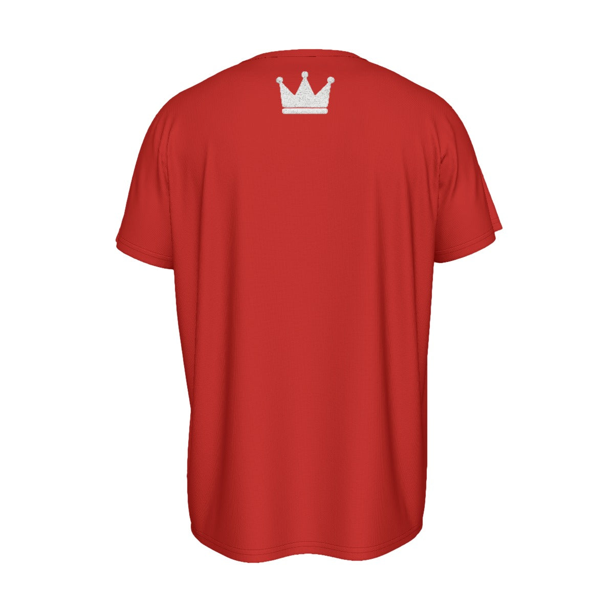 Crown red & white Men's Round Neck Short Sleeve T-Shirt