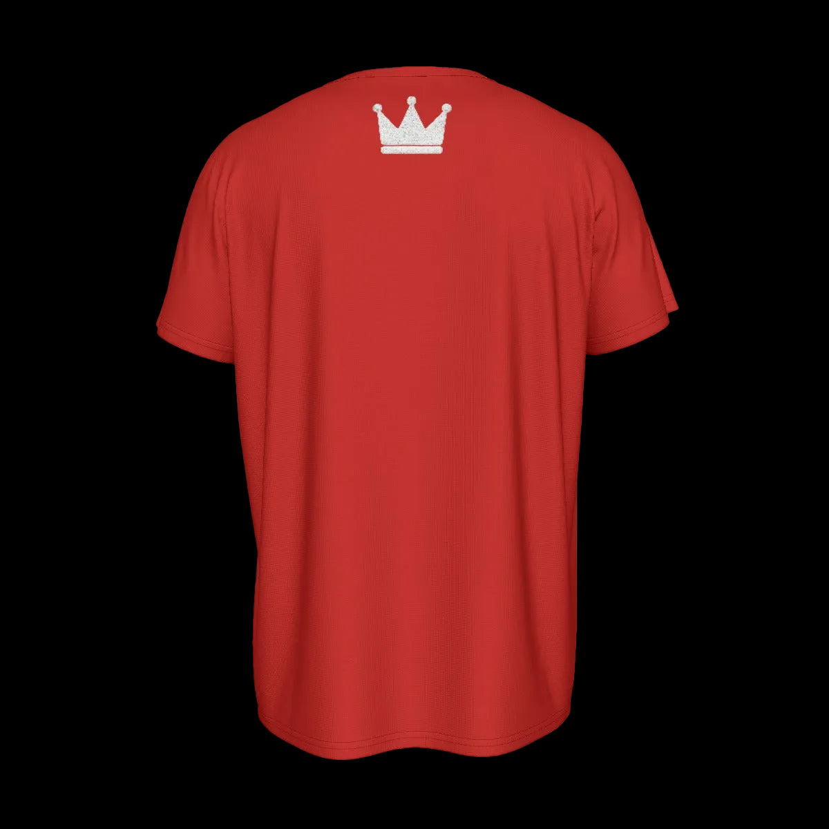Crown red & white Men's Round Neck Short Sleeve T-Shirt