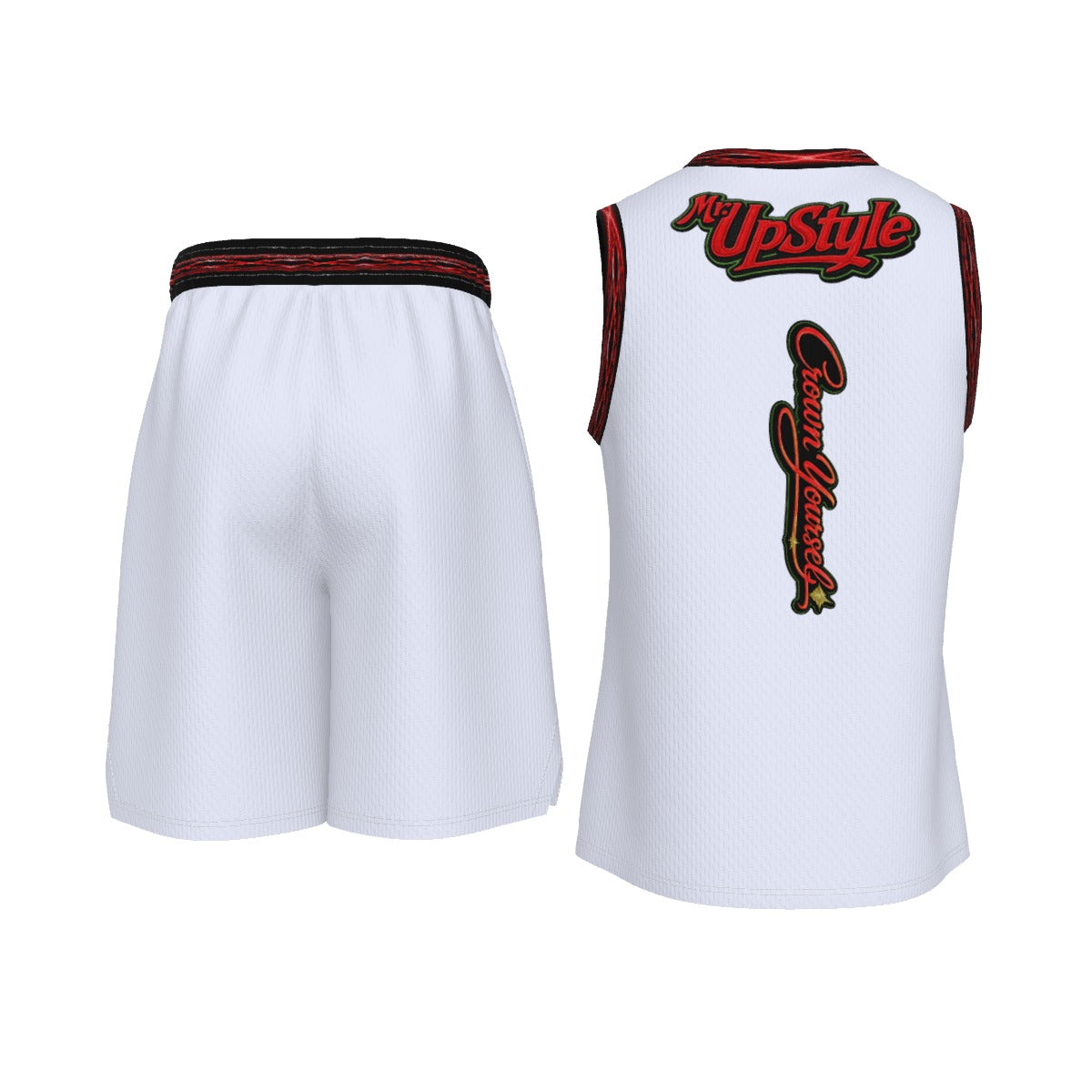 Crown On Men's V Neck Basketball Suit