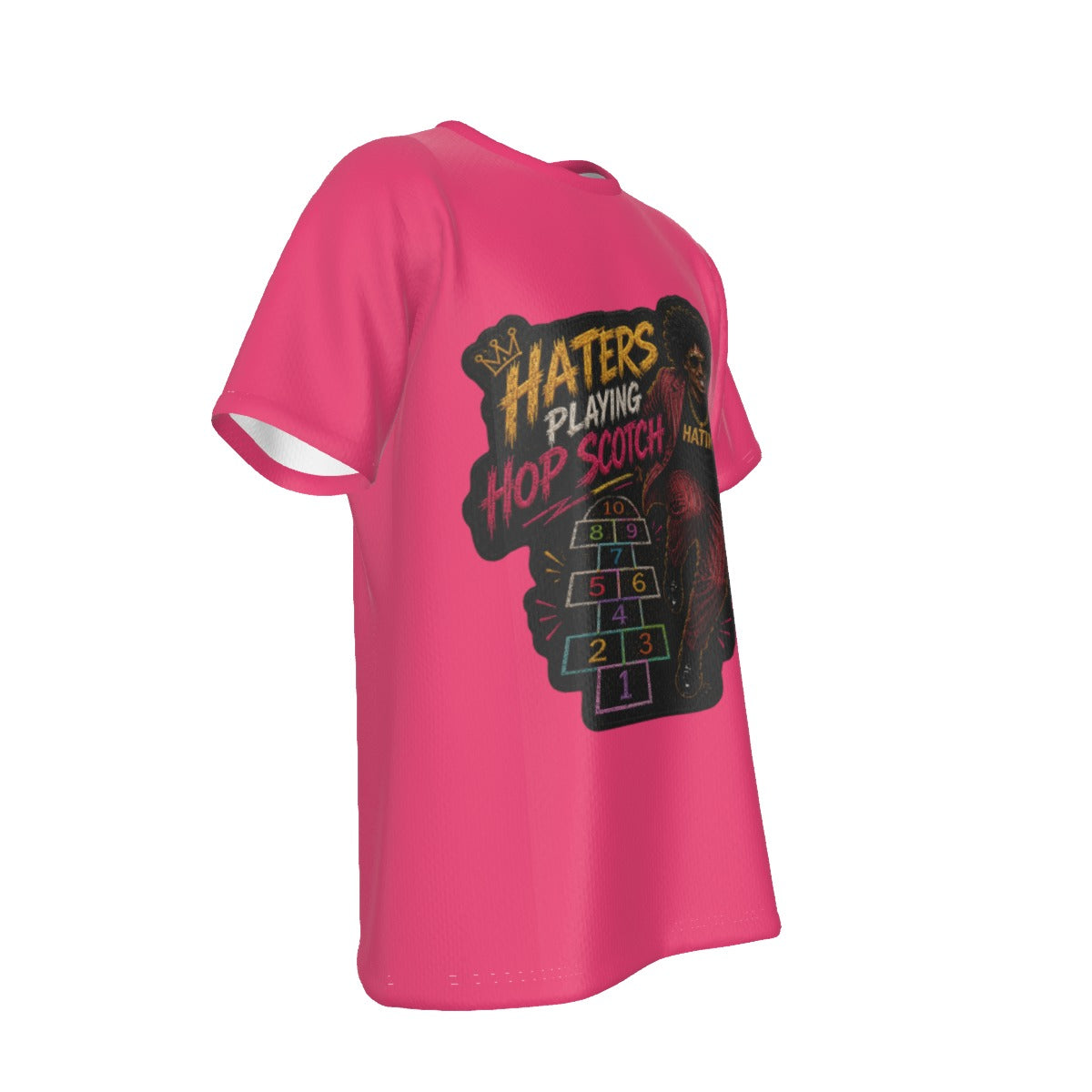 Haters Playing Hopscotch Tee – Pink