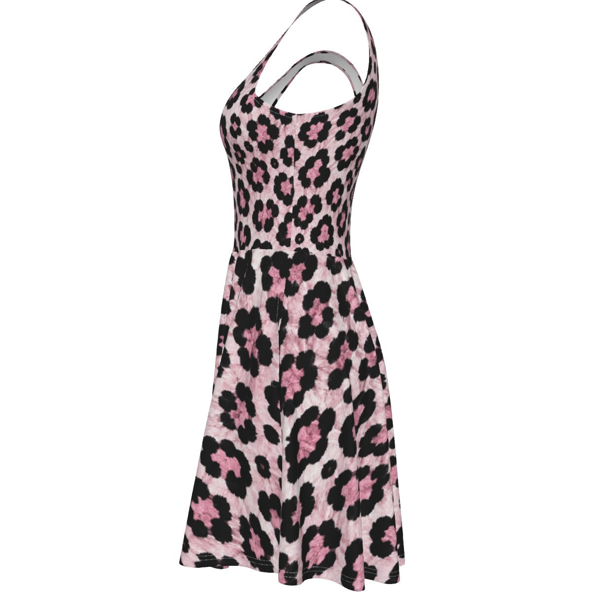 Blush Leopard Women's Tank Vest Dress