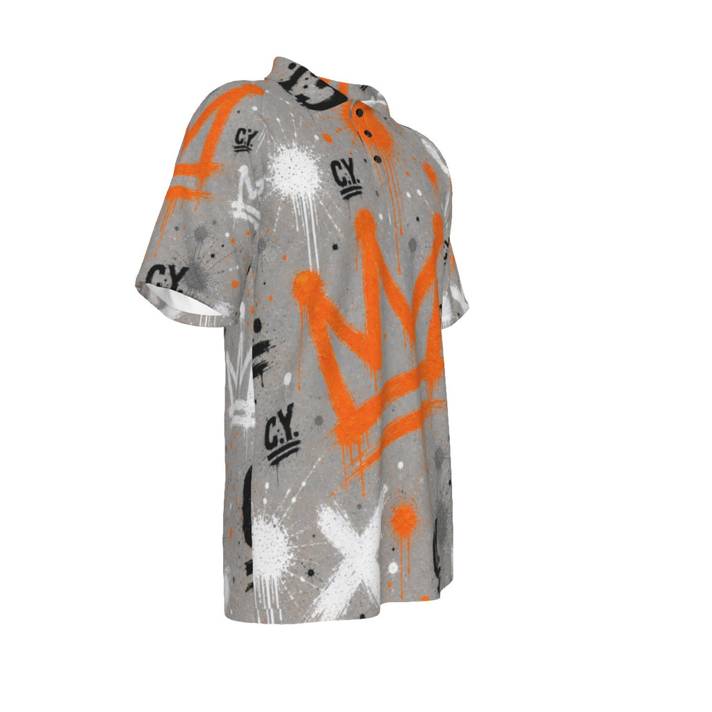C.Y. Crown code- Sunset Blaze Men's Polo