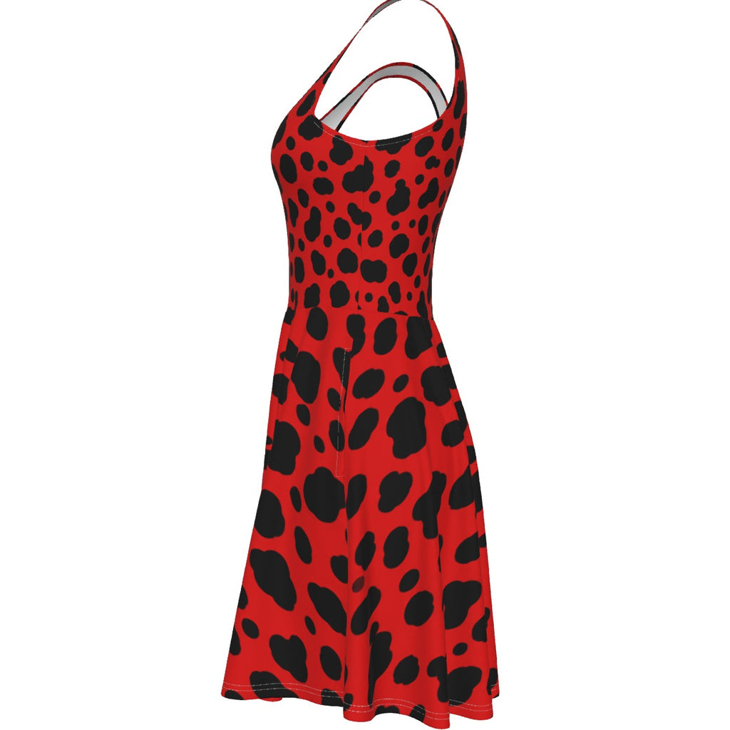 Crimson Dalmatian Women's Tank Vest Dress