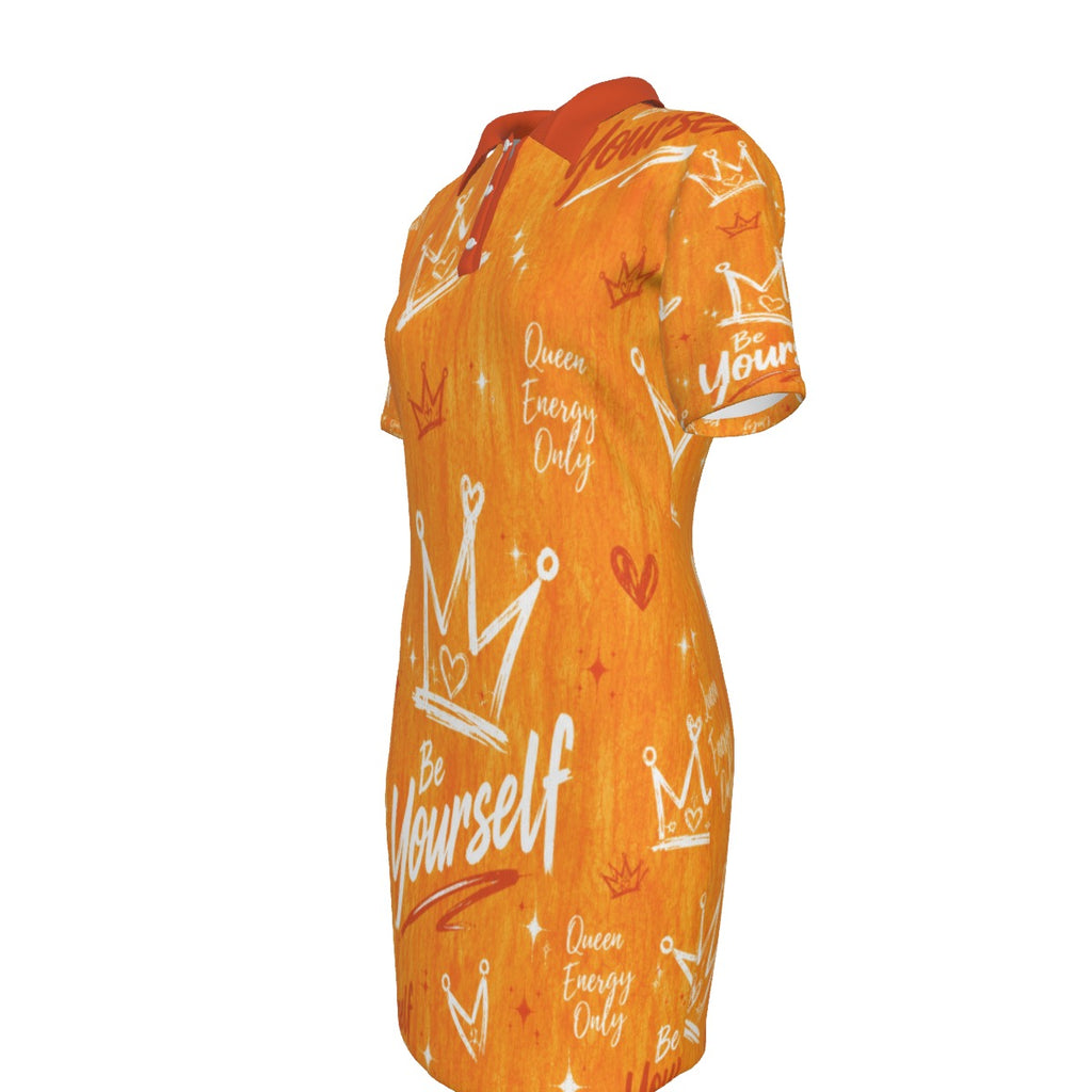 Citrus Queen Women's Polo Collar Dress