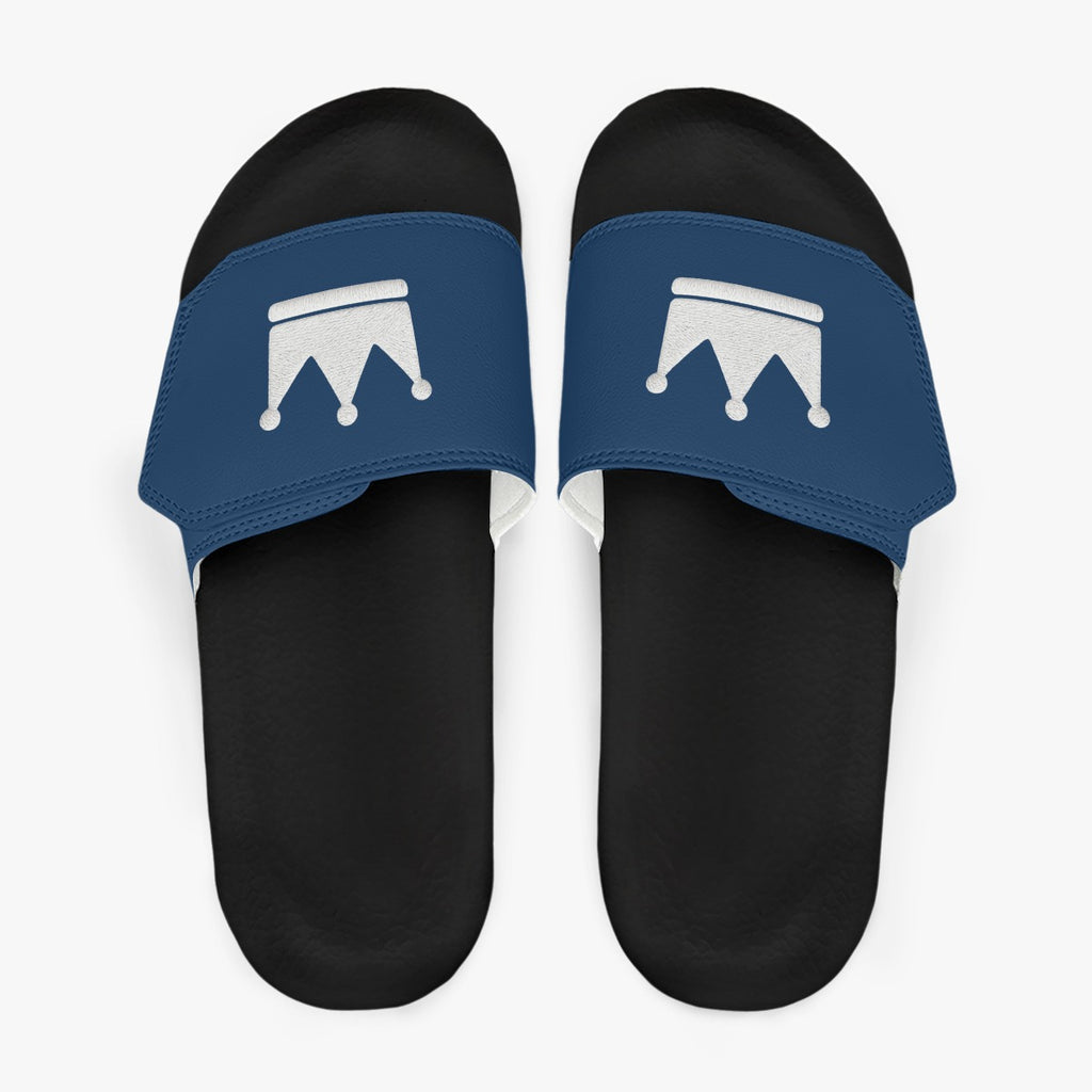 Blue Money Moves Men's Velcro Slippers