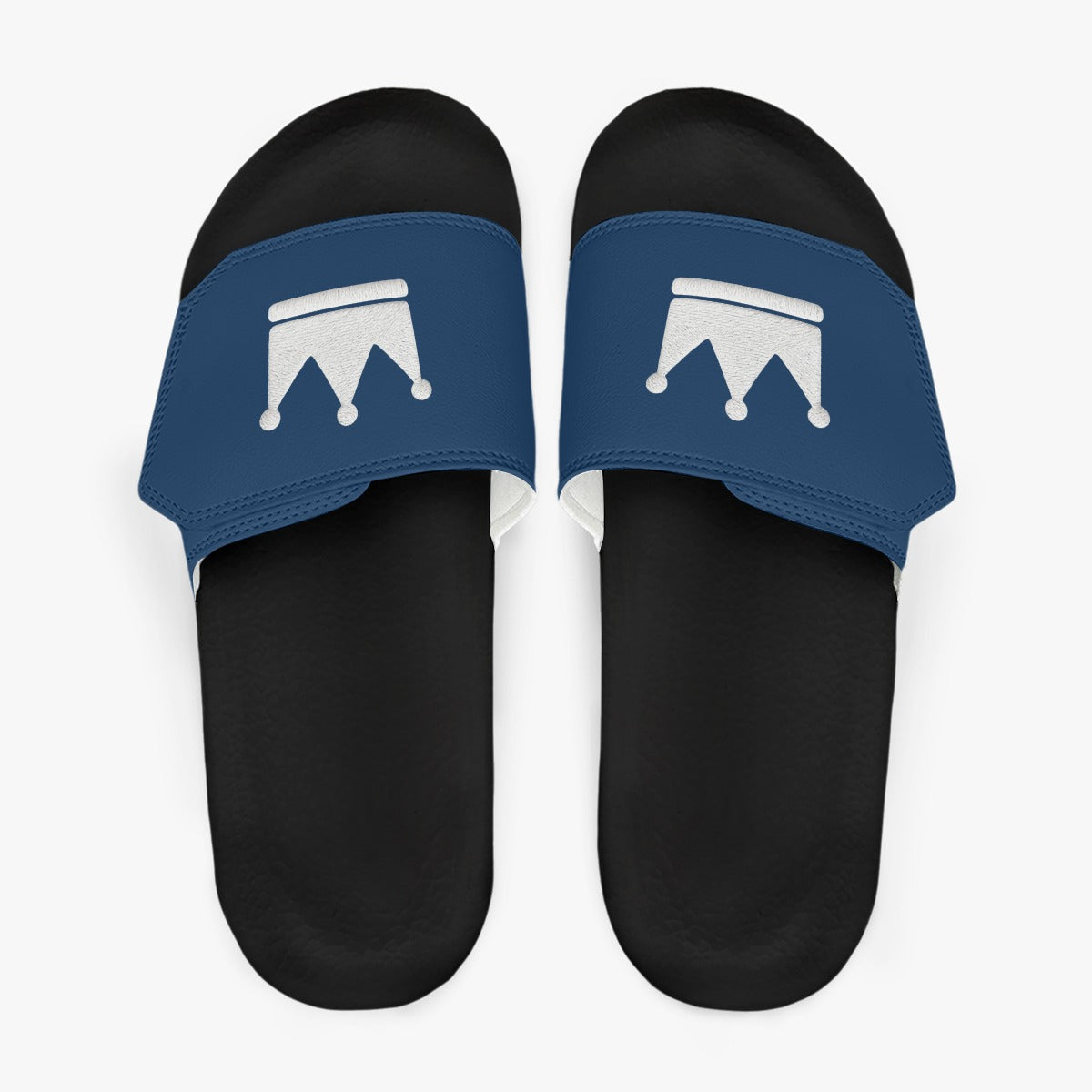 Blue Money Moves Men's Velcro Slippers