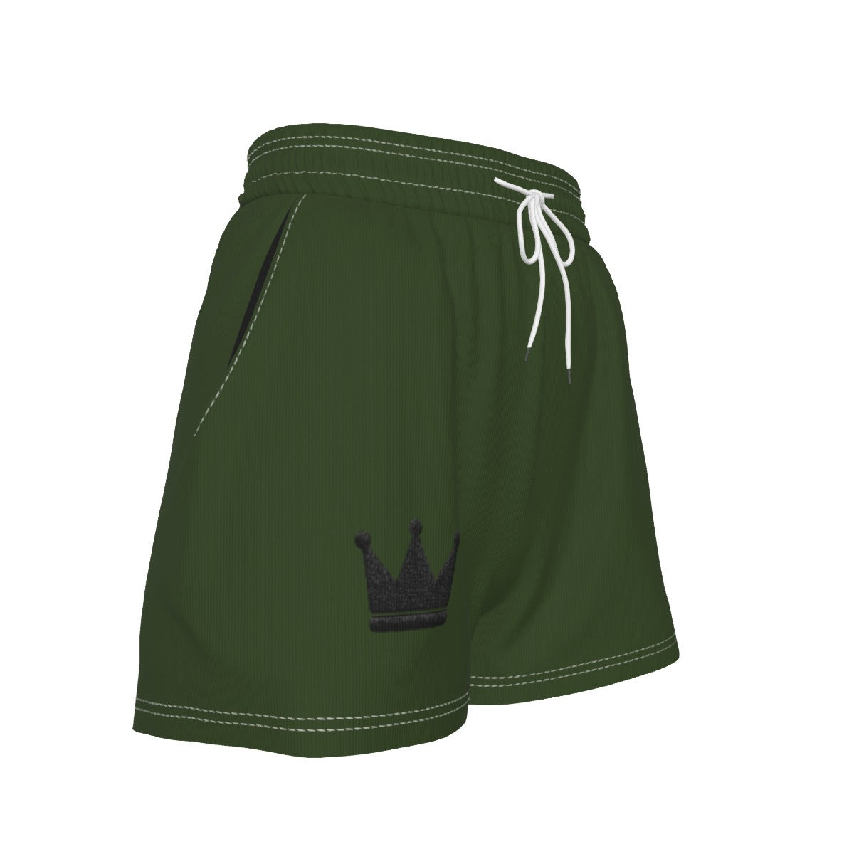 UPSTYLE Crown Luxe Shorts – Forest Green/Black