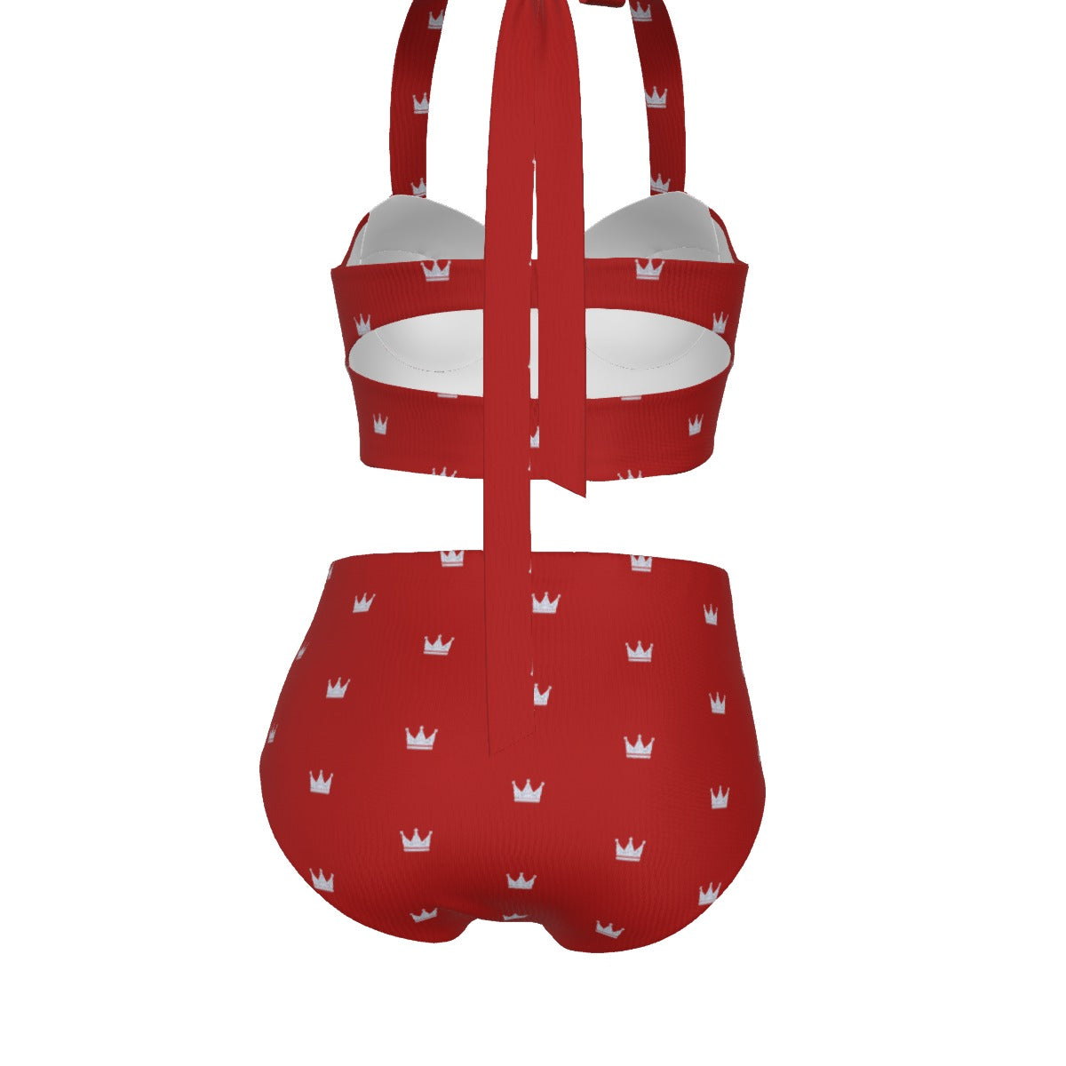 Red/White Queen Crown Bikini Set
