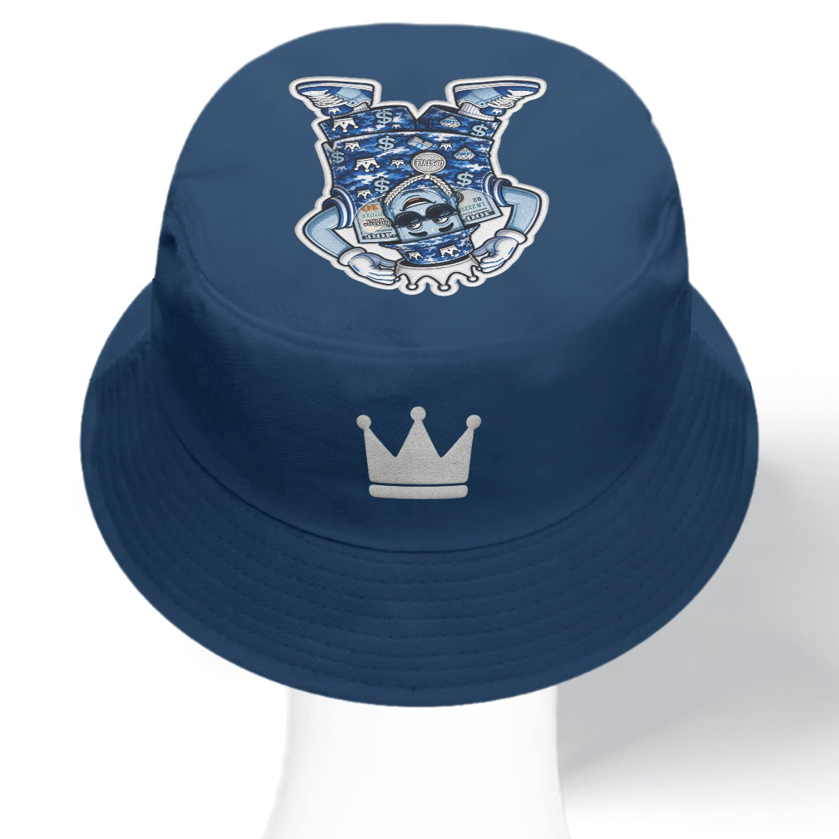 Camo/Blue Money Moves Double-Side Printing Bucket Hat