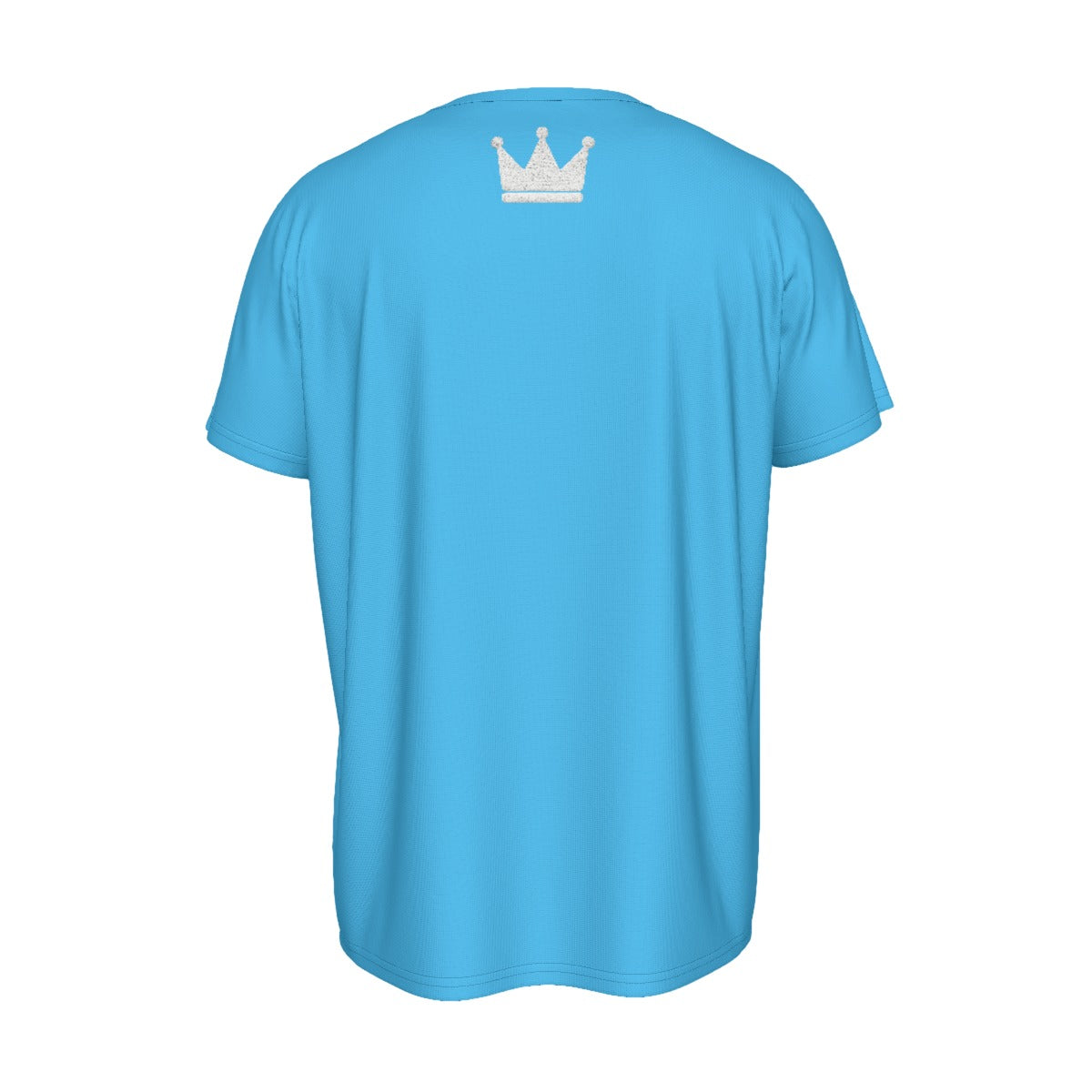 Crown Bby Blu Men's Round Neck Short Sleeve T-Shirt