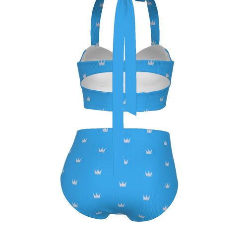 Baby Blue Queen Crown Bikini Set