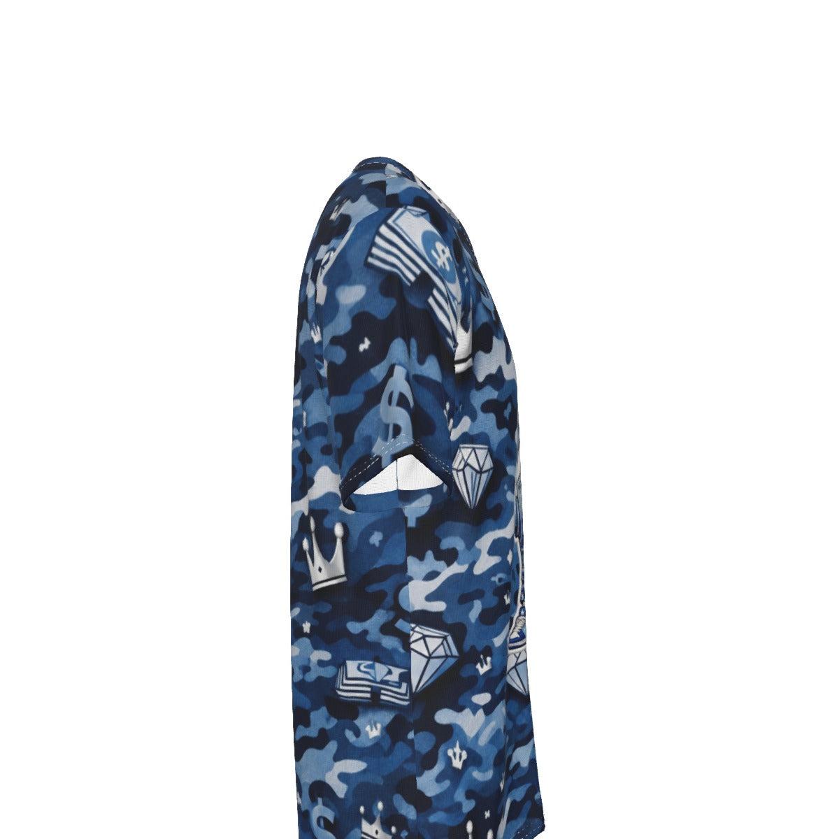 Camo Blue Money Moves V-Neck T-Shirt