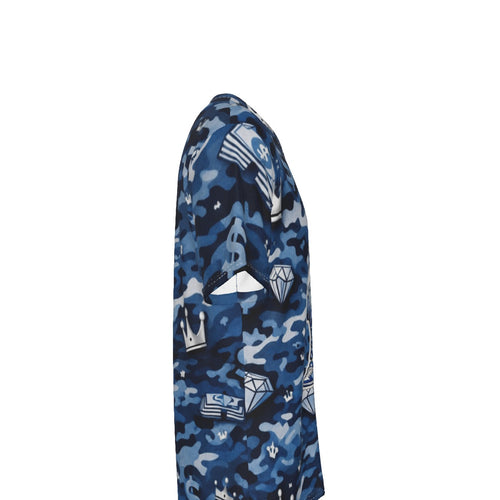 Camo Blue Money Moves V-Neck T-Shirt