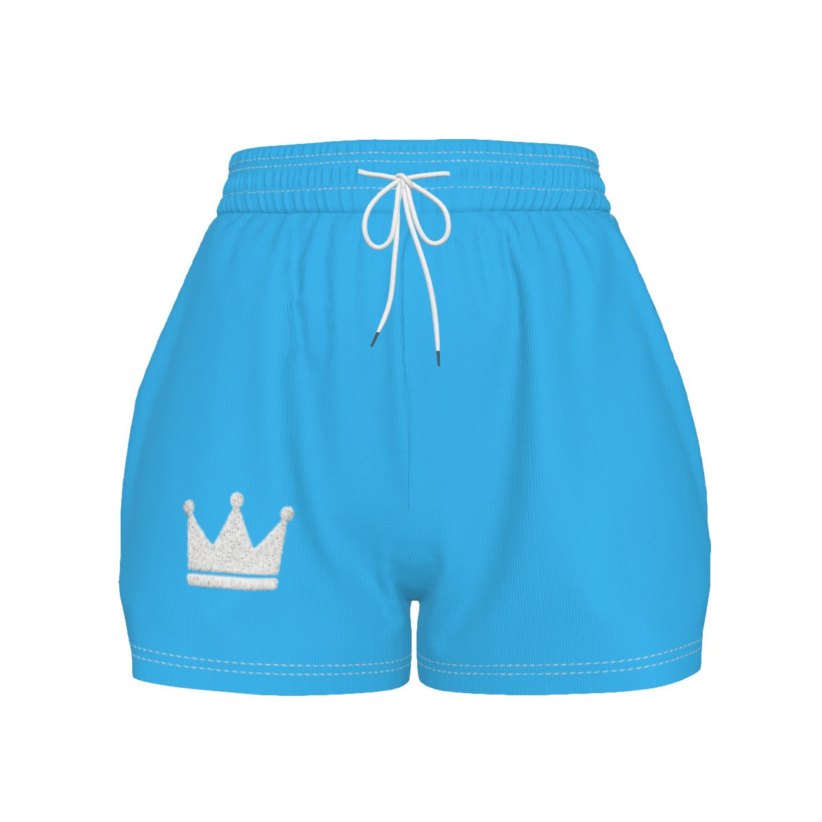 UPSTYLE Crown Luxe Shorts – Baby Blue/White