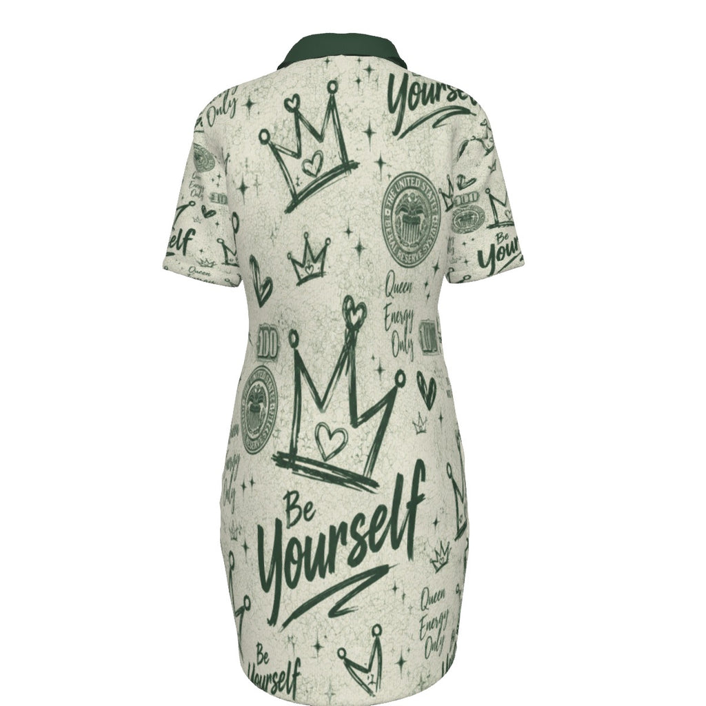 Money Moves Women's Polo Collar Dress