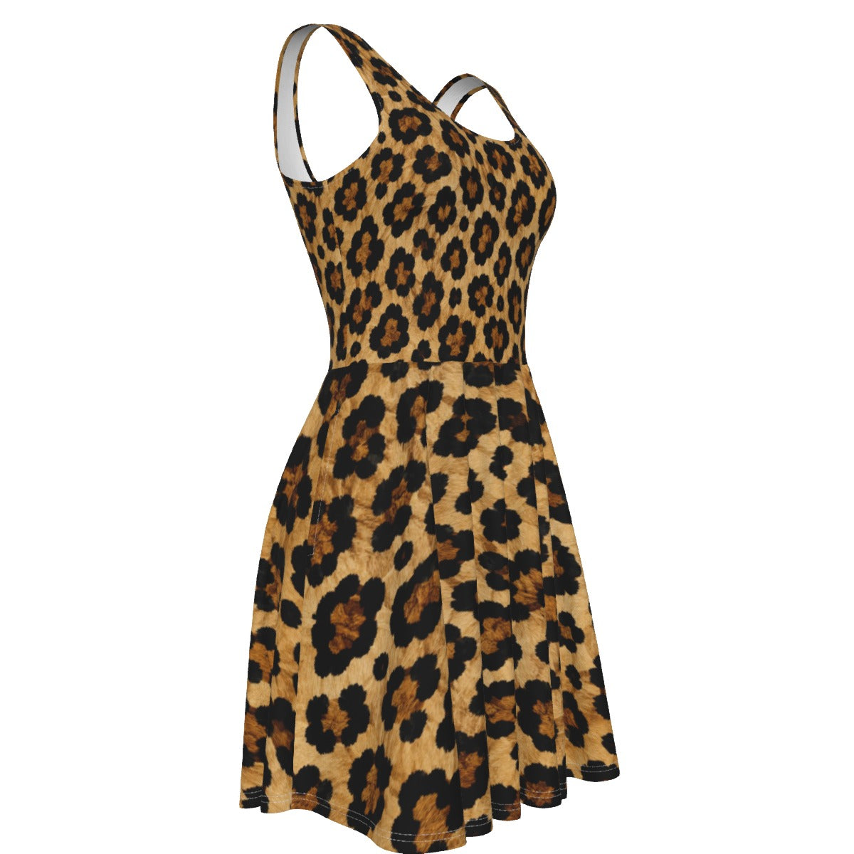 Golden Leopard Women's Tank Vest Dress