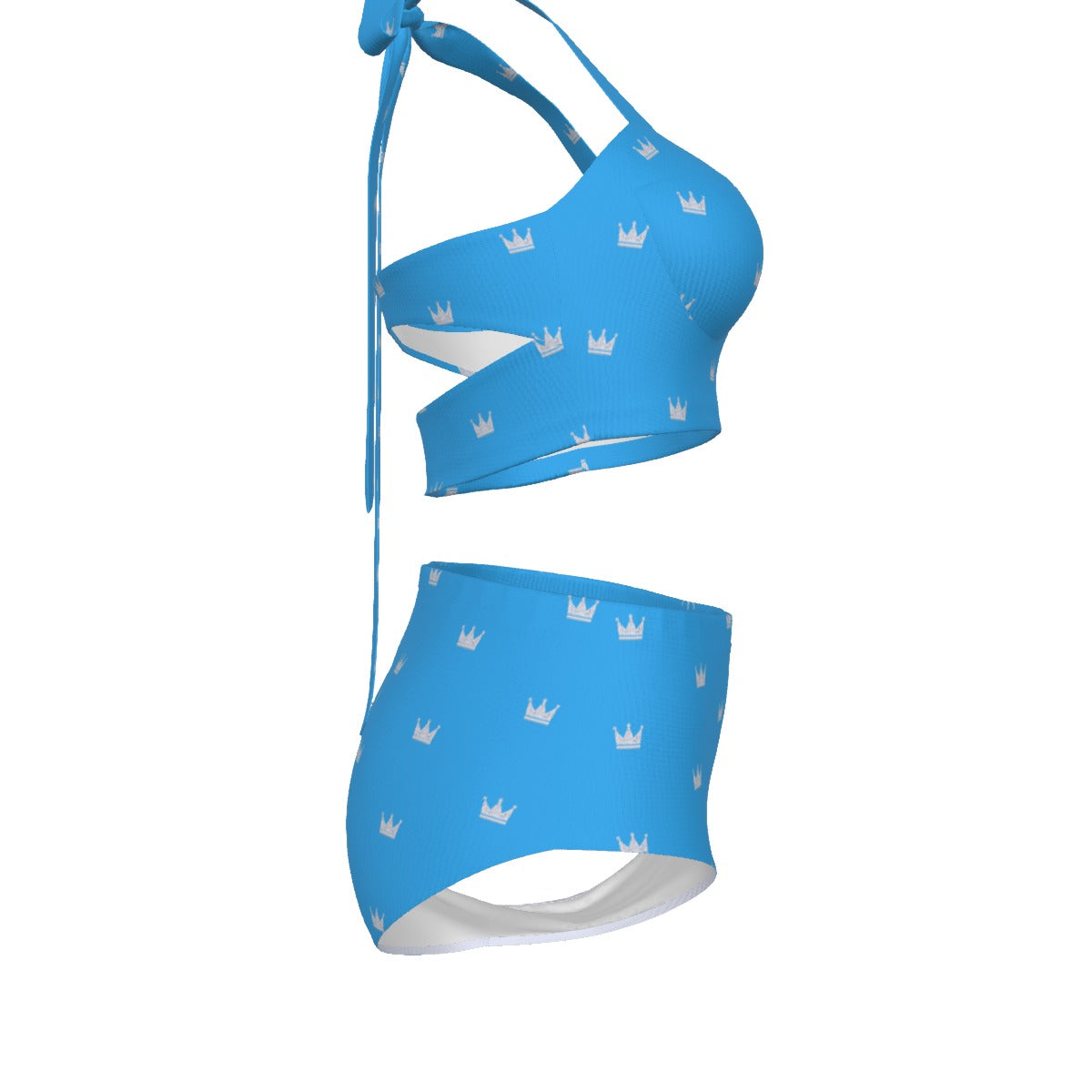 Baby Blue Queen Crown Bikini Set