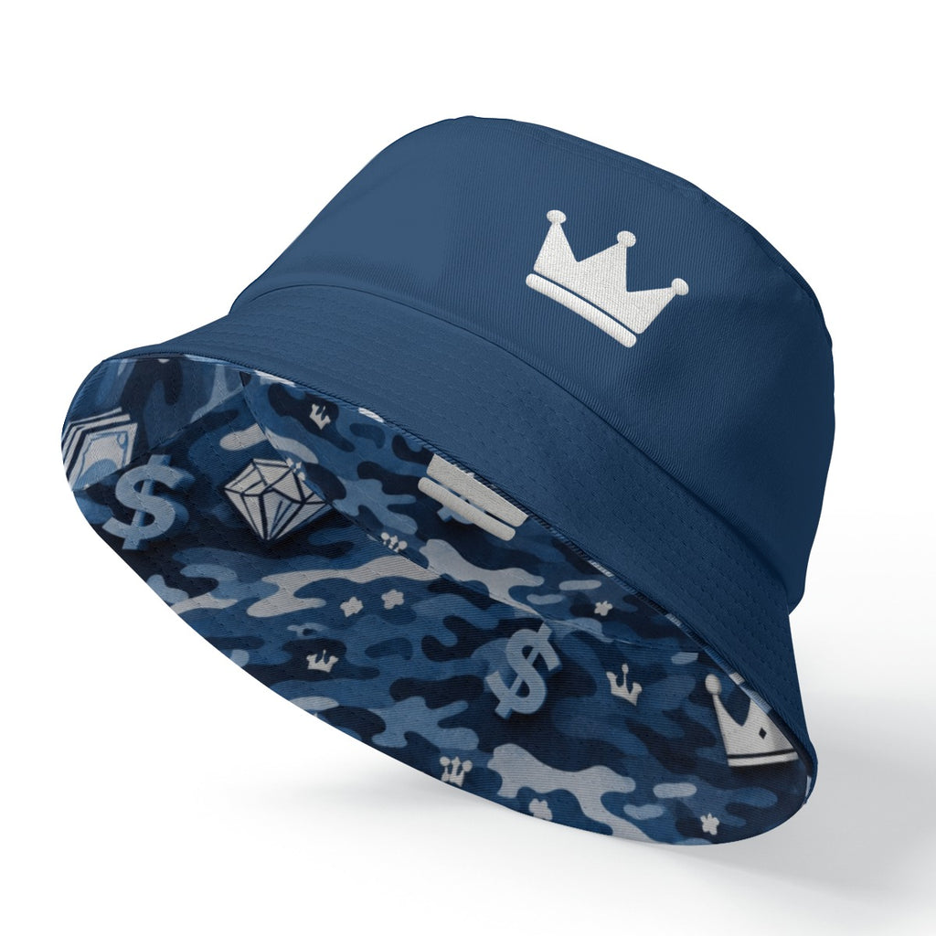 Camo/Blue Money Moves Double-Side Printing Bucket Hat