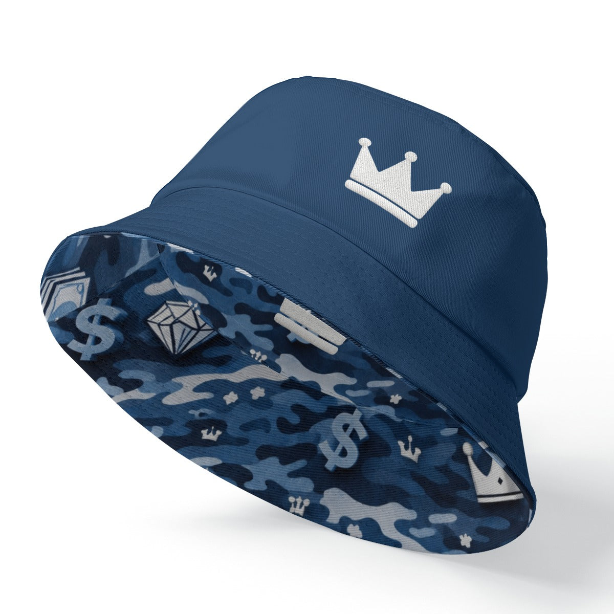 Camo/Blue Money Moves Double-Side Printing Bucket Hat