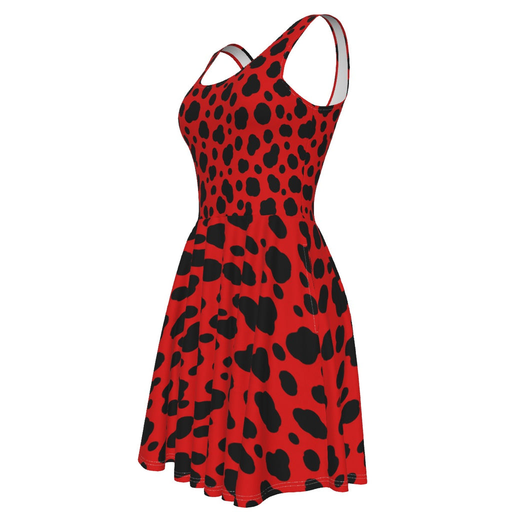 Crimson Dalmatian Women's Tank Vest Dress