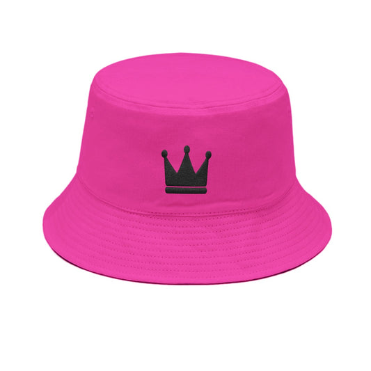 Crown Yourself Pink and Black Bucket Hat
