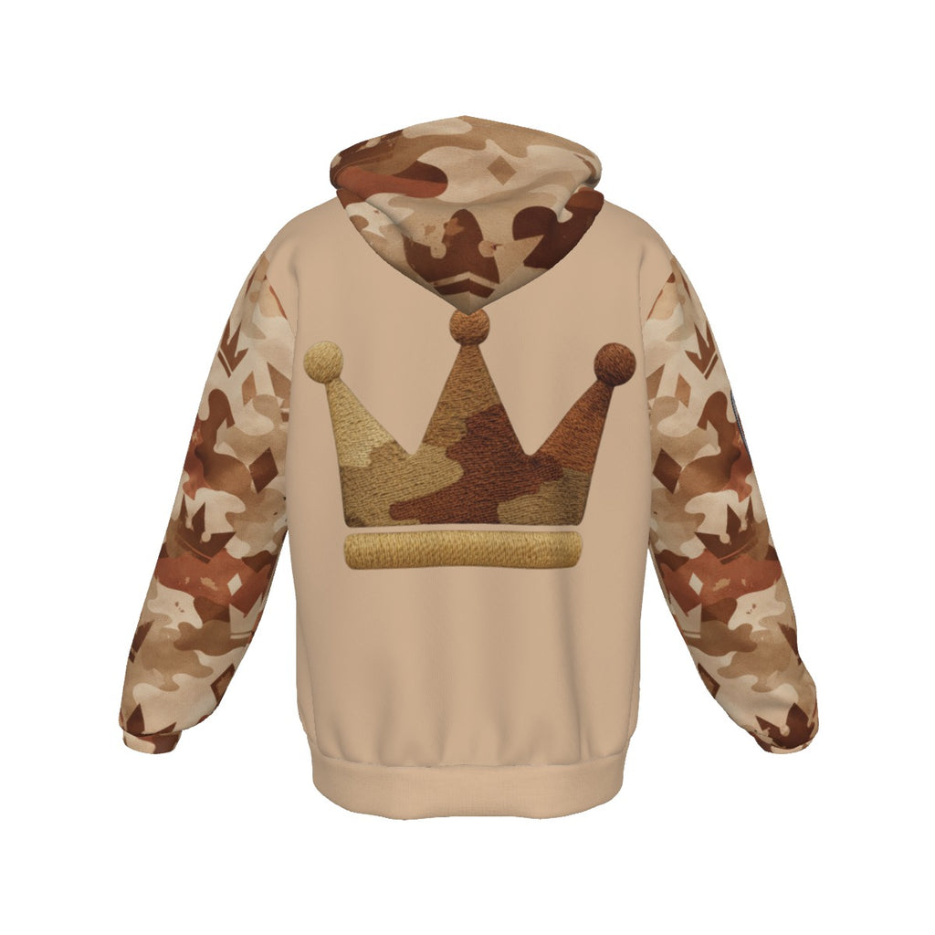 Sweat à Capuche Camouflage du Désert Couronnez-vous