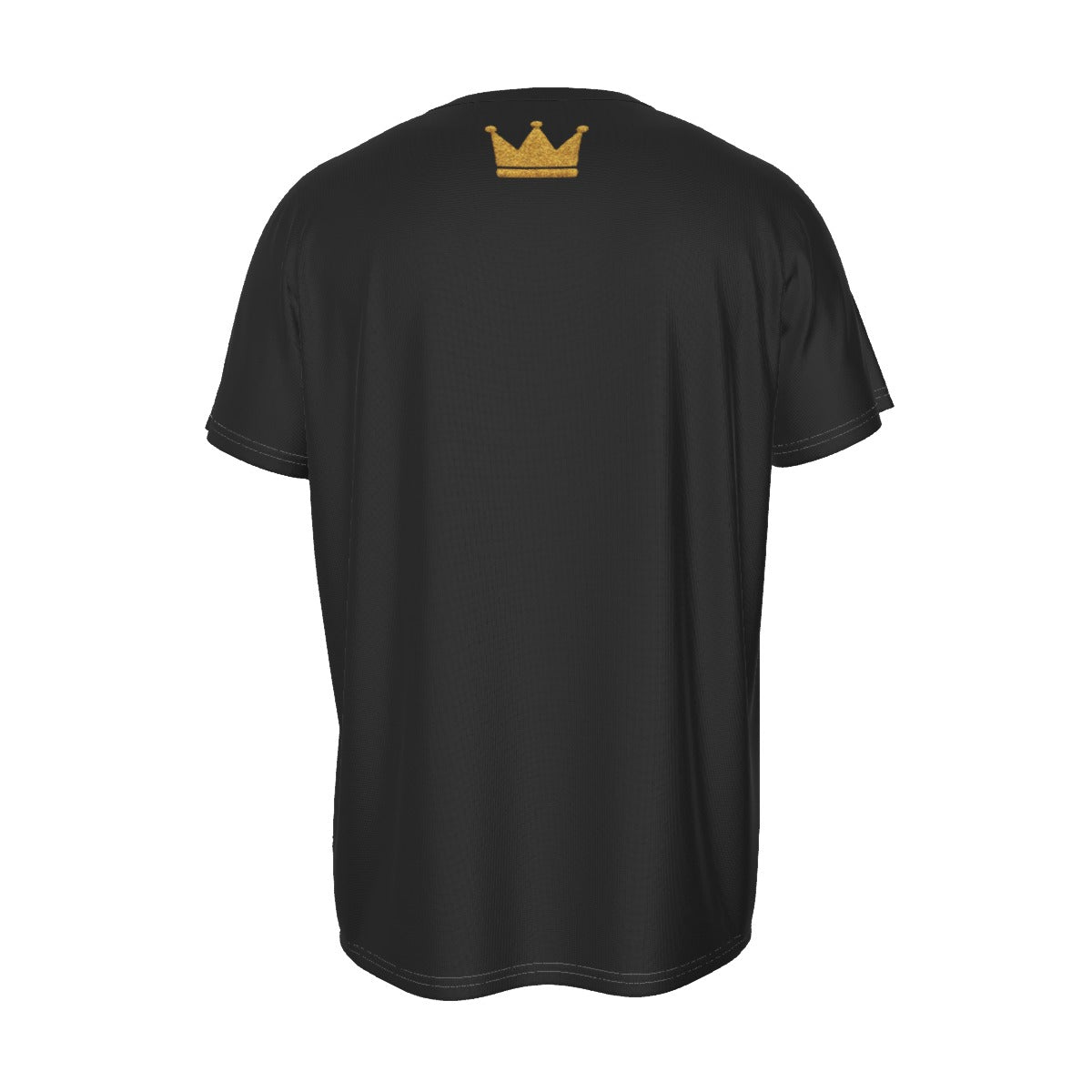 Crown BLK GLD Men's Round Neck Short Sleeve T-Shirt
