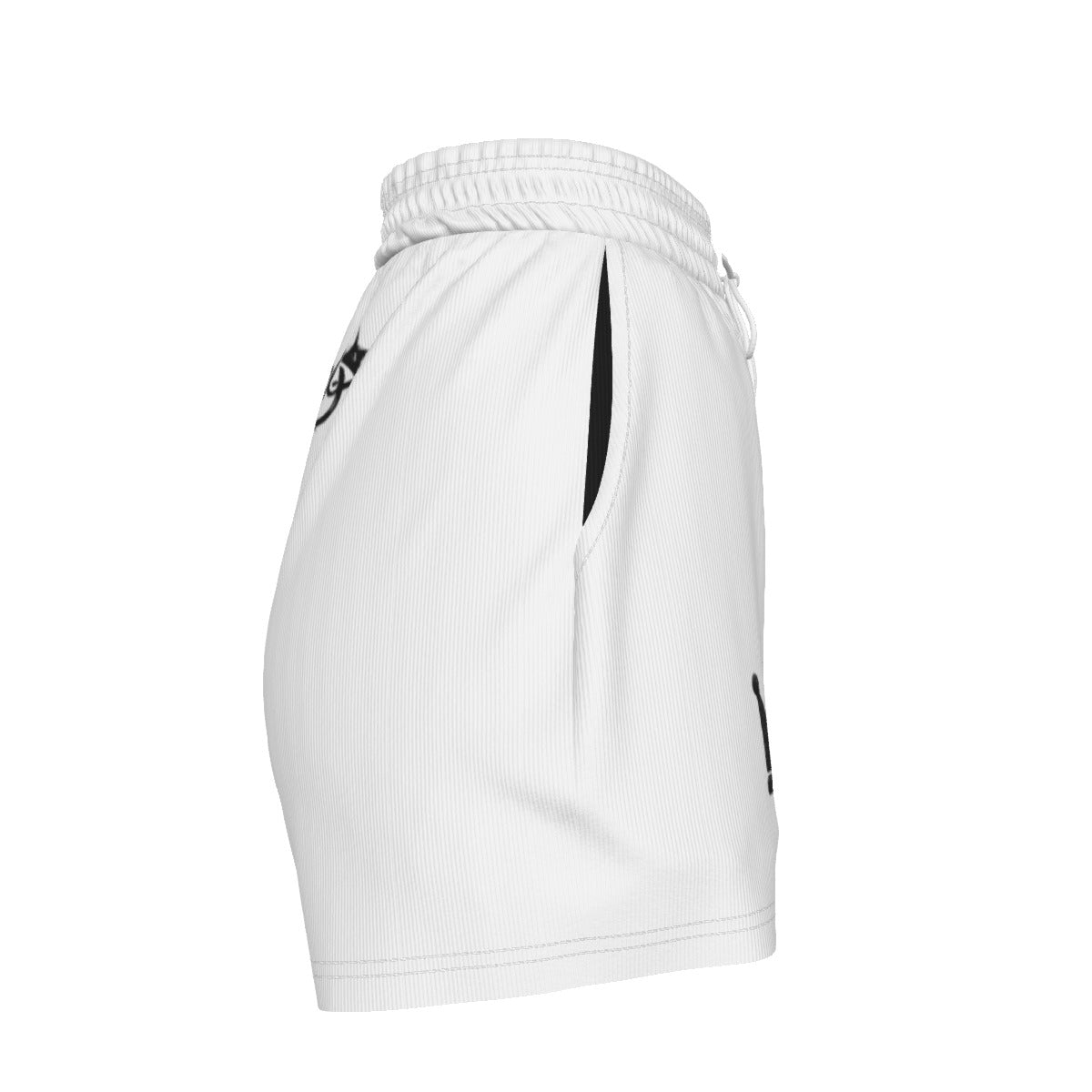 UPSTYLE Crown Luxe Shorts – White/Black