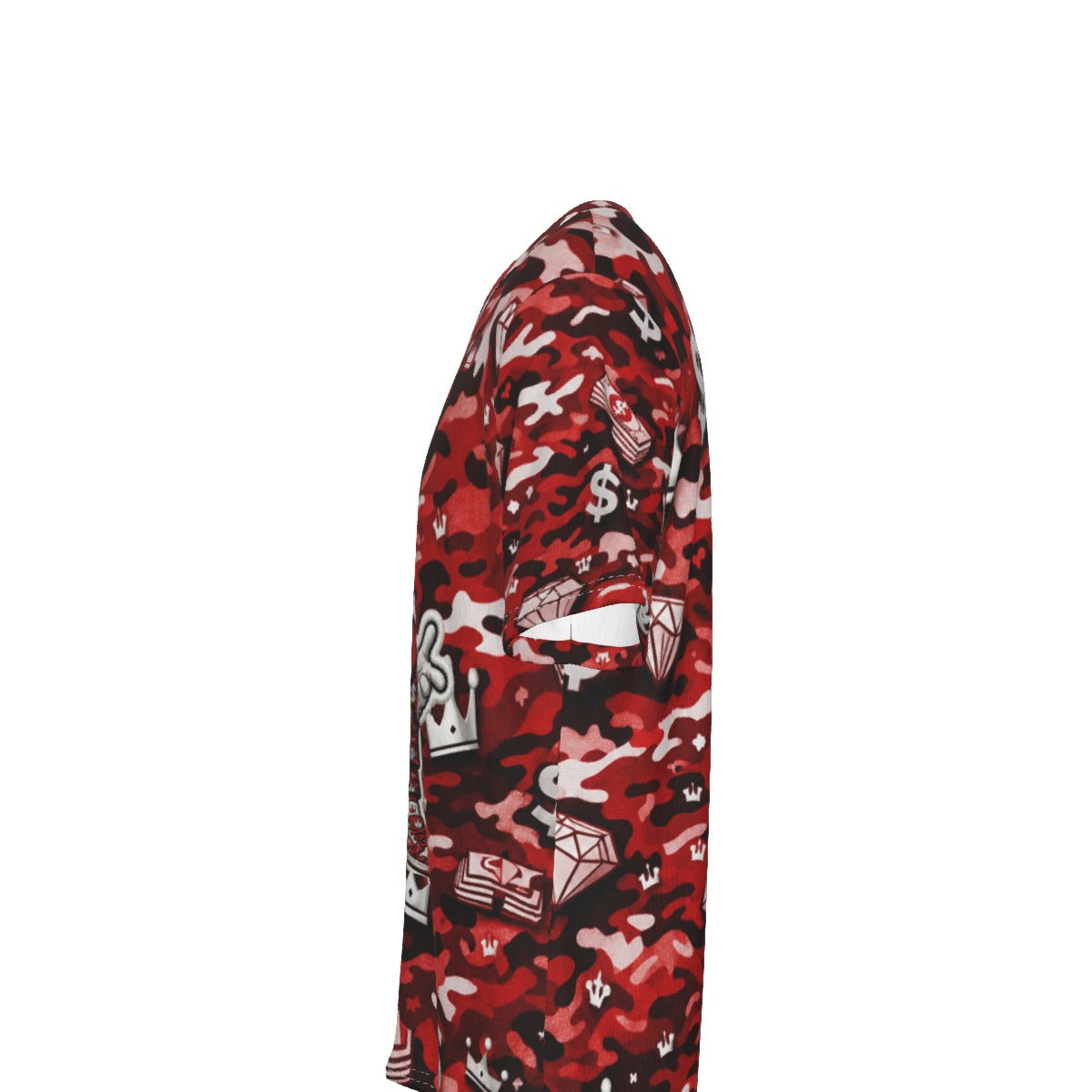 Camo Red Alert Money Moves V-Neck T-Shirt