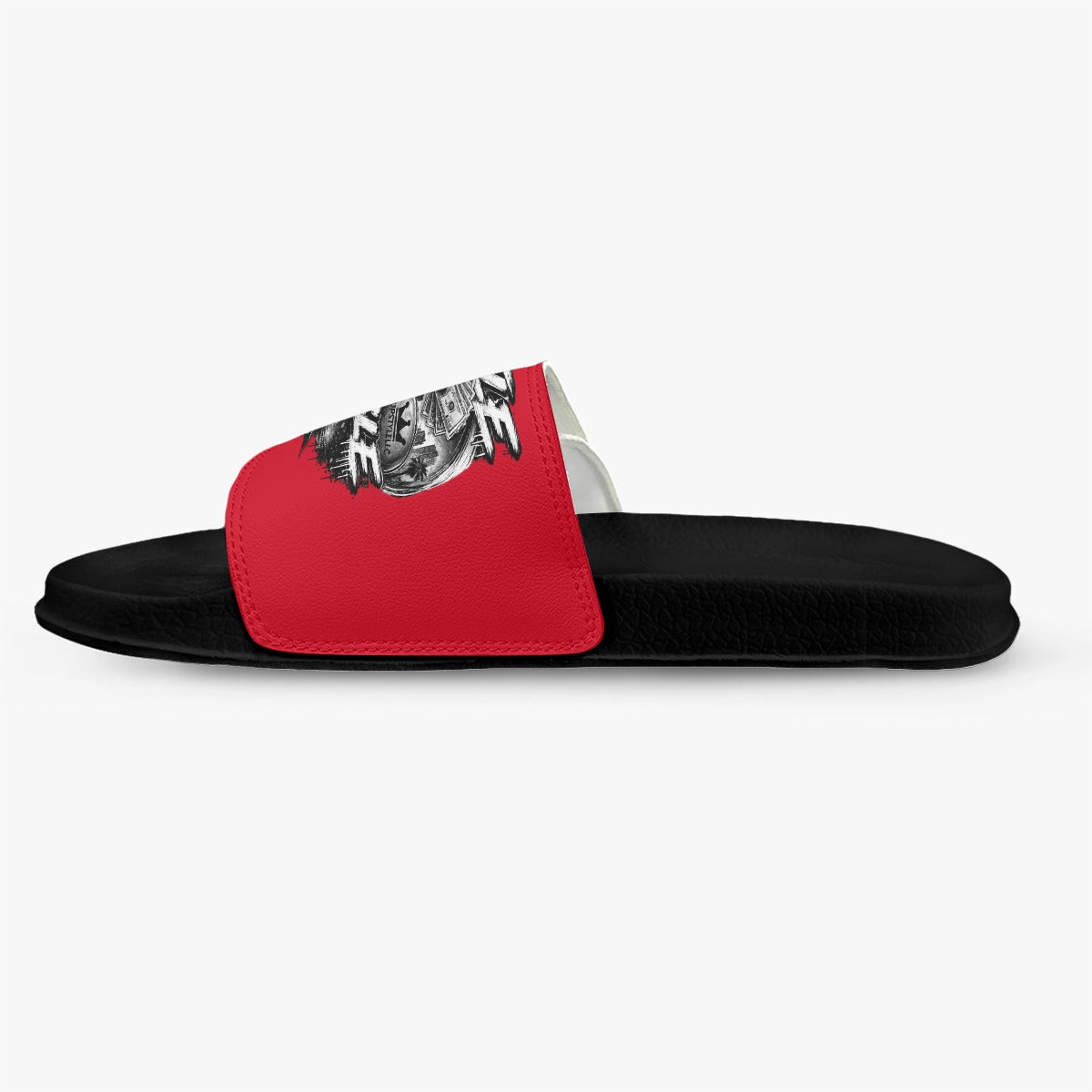 Red Pressure — Hustle Off the Muscle Men's Velcro Slippers