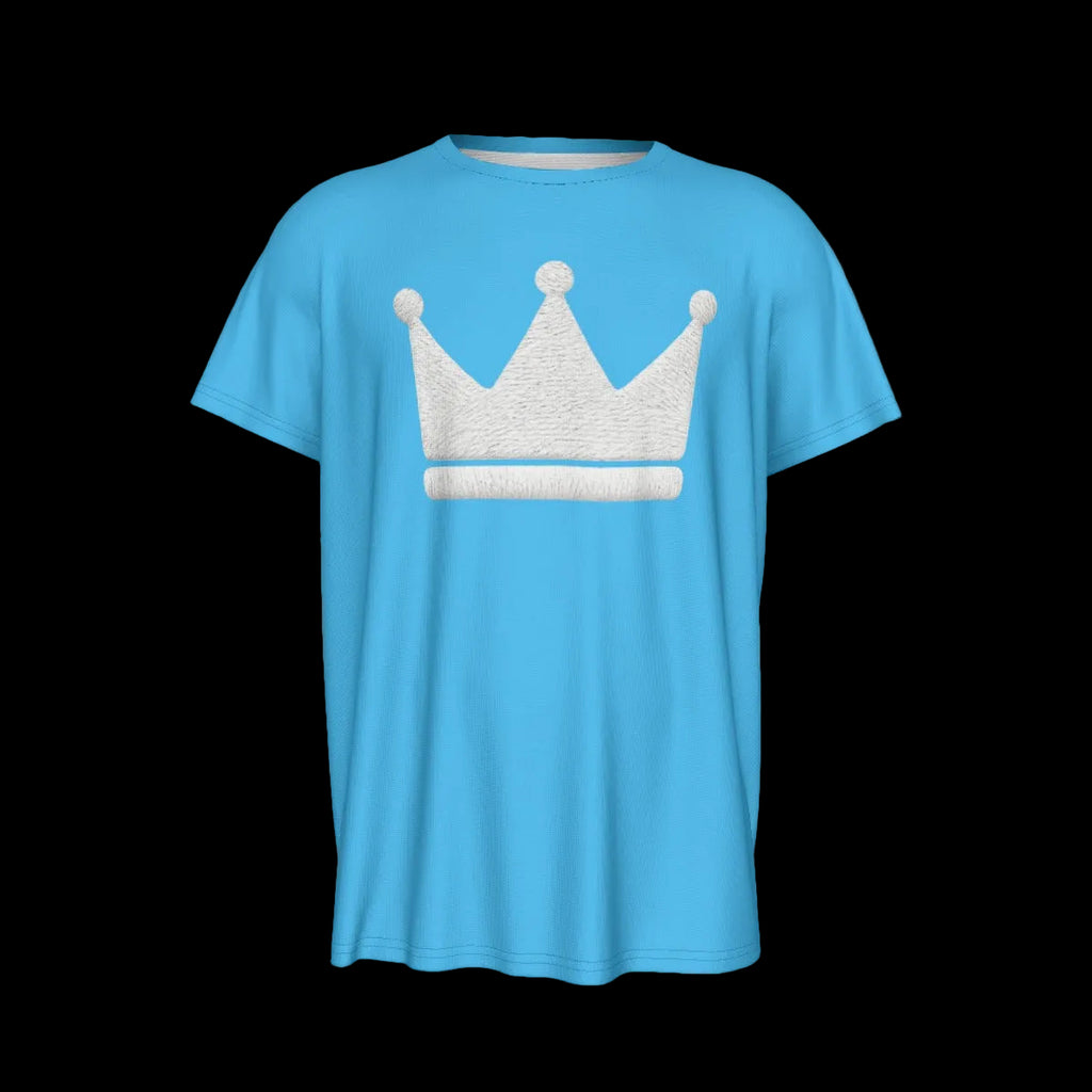 Crown Yourself Baby Blue and Whitw  Men's Round Neck Short Sleeve T-Shirt