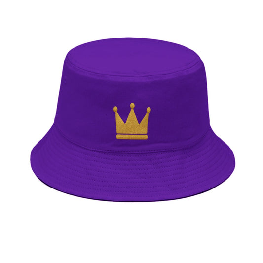 Crown Purple and Gold Bucket Hat