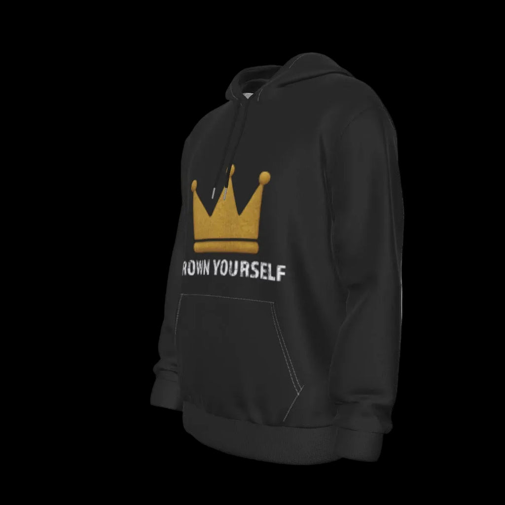 "Krön Dich Selbst" Unisex Kapuzenpullover in Schwarz