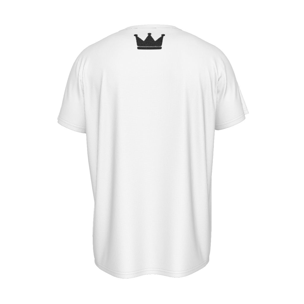 Crown Yourself weiß-schwarzes Herren-Rundhals-Kurzarm-T-Shirt